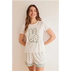 Pijama estampado Miffy verde