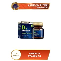 Nutraxin D3 Vitamini 120 Tablet- Vitamin Ve Mineral Takviyesi 8680512613152