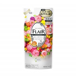 Кондиционер-ополаскиватель KAO Flair Floral Suite Арома ЛЮКС для белья аромат нежного букета сменная упаковка 400 мл