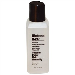 Biotene H-24, Натуральная эмульсия для массажа головы с биотином, фаза III, 2 жидких унции (59 мл)