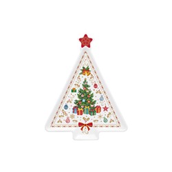 Блюдо треугольное Новогодние украшения, 21 х 16 см, 59913