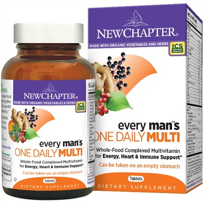 New Chapter, Мультивитамины для мужчин «одна таблетка в день», 96 таблеток