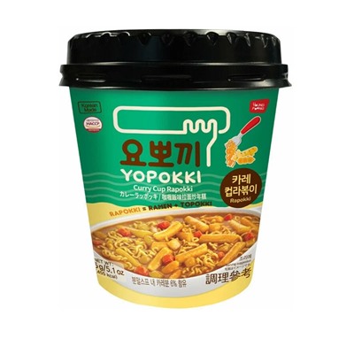 YOPPOKI Curry Cup Rapokki Рапокки с соусом Карри рамен с рисовыми палочками 145г