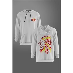 PettekUnisex Kanguru Cepli Oversize Kapüşonlu Sweatshirt Hoodie Galatasaray Aslan Taraftar Özel Tasarım