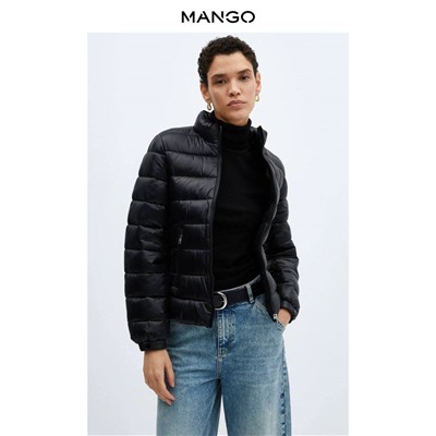Женская куртка MANG*O, весна 2024 универсальная куртка с высокими лацканами и длинными рукавами, карманами
