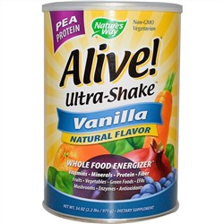 Nature's Way, Alive! Ultra-Shake мультивитаминная добавка со вкусом ванили, 34 унции (975 г)