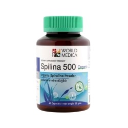 Спирулина В Капсулах Spilina-500 Khaolaor 60 шт/ Khaolaor Spilina 500 Organic 60 Capsules
