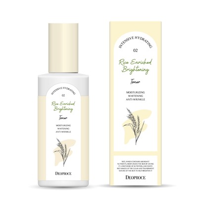 DEOPROCE RICE ENRICHED BRIGHTENING TONER Увлажняющий и питательный тонер для лица с экстрактами злаковых культур 200мл