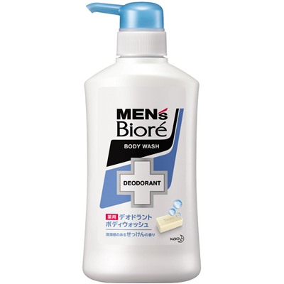 KAO Mens Biore Противовоспалительный мужской гель для душа аромат мыла 440 мл.