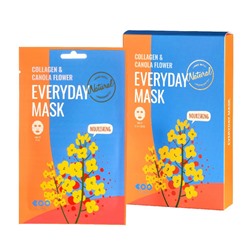Collagen & Canola Flower Everyday Mask (10ea), Питательная маска с коллагеном и экстрактом рапса