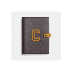 Notebook In Signature Canvas With Varsity Motif