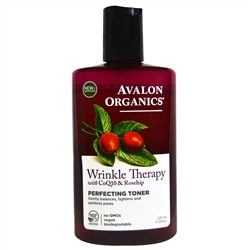 Avalon Organics, Средство против морщин с коэнзимом Q10 и шиповником, выравнивающий тоник, 8 жидких унций (237 мл)