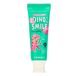 Consly DINO's SMILE Kids Gel Toothpaste with Xylitol and Bubble Gum Детская гелевая зубная паста DINO's SMILE c ксилитом и вкусом жвачки  60г