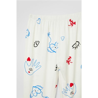 Pantalón pijama corazones