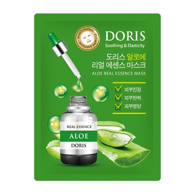 DORIS ALOE REAL ESSENCE MASK Тканевая маска для лица с экстрактом алоэ 25мл