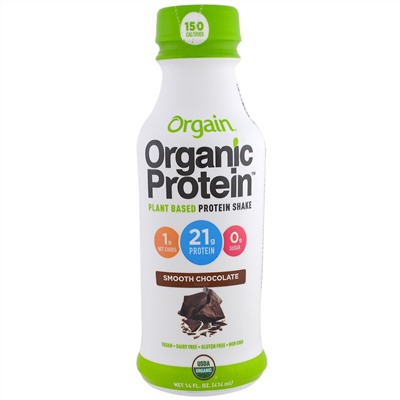 Orgain, Органический протеиновый коктейль, вкус шоколада, 414 мл (14 жид. ун.)
