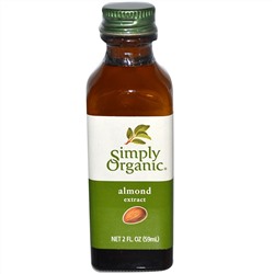 Simply Organic, Экстракт миндаля, 2 жидк. унц. (59 мл)