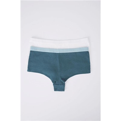 Pack 2 bragas boxer algodón gris y verde