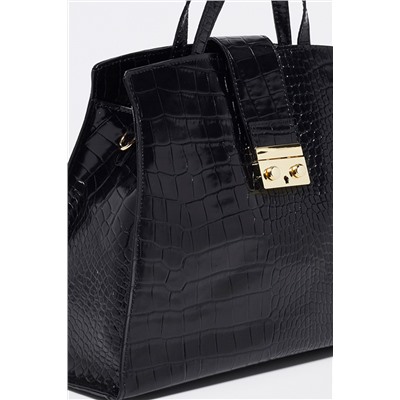 Bolso de piel Flavie Negro