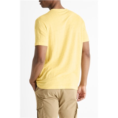 Camiseta de lino Amarillo