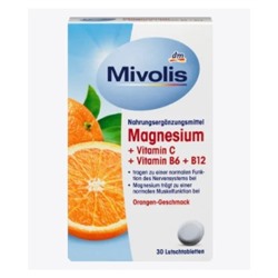 Magnesium + Vitamin C + Vitamin B6 + B12, Lutschtabletten, 30 St., 45 g