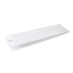 Пакет бумажный крафт без ручки 100х50х300мм белый влагостойкий ЛИГАПАК (100шт) (3000ту)
