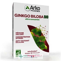 ArkoPharma ArkoFluides - Ginkgo Biloba BIO 20 ampoules