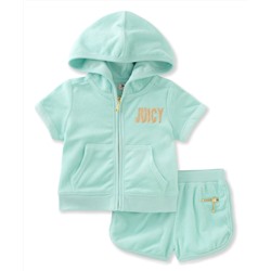 Mint 'Juicy' Hoodie & Shorts - Toddler & Girls