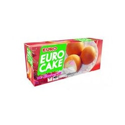 Бисквитные пирожные с клубничным кремом (6 шт) от EURO Brand 144 гр / EURO Brand Puff Cake Strawberry Cream 144 g