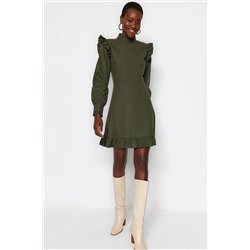 TRENDYOLMİLLA Yeşil Omuz Detaylı Elbise TWOAW20EL1665