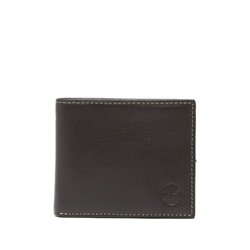Timberland Contrast Stitch Leather Passcase Wallet