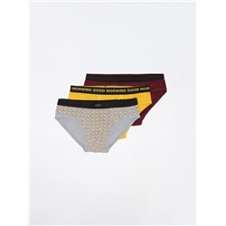 PACK OF 3 CONTRAST BRIEFS