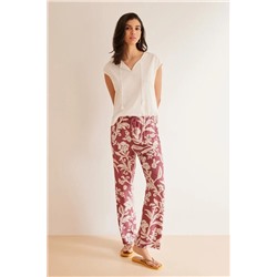 Pantalones viscosa estampado paisley