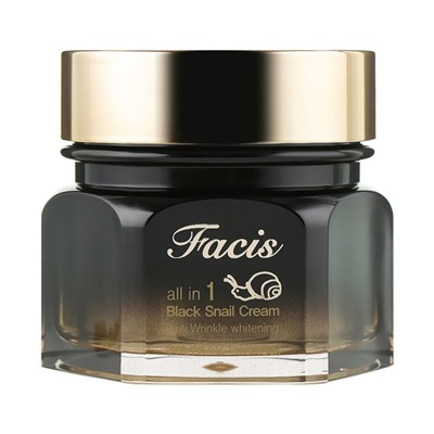 Facis ALL-IN-ONE BLACK SNAIL CREAM Крем для лица с муцином улитки 100мл