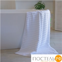 Махровое полотенце 70х140 см Eleganta Wave 450 г/м2, 1001 белый