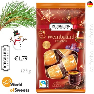 Riegelein Weinbrand Fässchen 125g