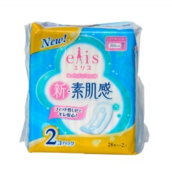 Гигиенические прокладки для женщин без крылышек DAIO Elis Skin мягкой поверхностью 20,5см 28шт*2