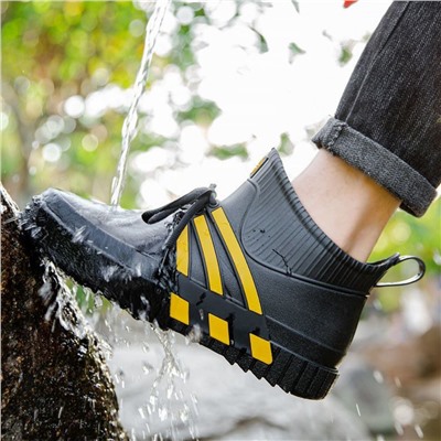 Мужские стильные резиновые полусапожки в стиле кроссовок.  На осень и дождливую погоду 👍