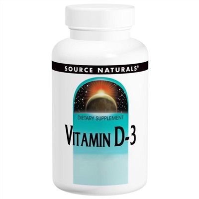 Source Naturals, Витамин D-3, 400 МЕ, 200 таблеток