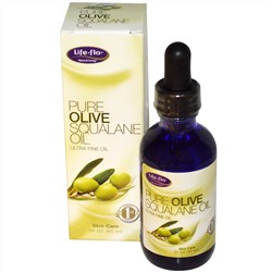 Life Flo Health, Чистый сквален оливкового масла для ухода за кожей, 60 мл