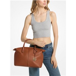 Hyde Large Pebbled Leather Satchel