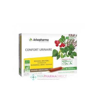 ArkoPharma ArkoFluides - Confort Urinaire - Elimination Drainage - BIO 20 ampoules