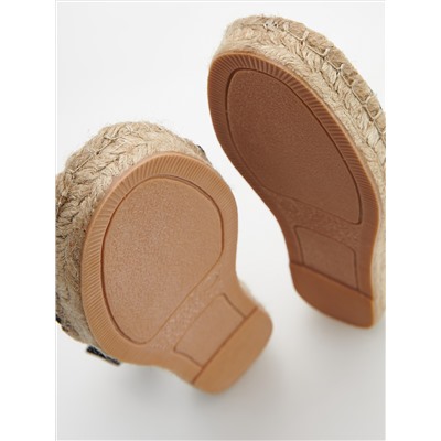 Espadrilles mit Obermaterial aus Leder