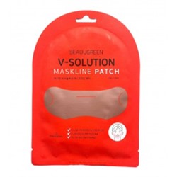 [BEAUUGREEN] Маска для лица КОРРЕКЦИЯ ОВАЛА V-Solution Mask Line Patch Bulk, 17 г*1 шт