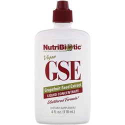 NutriBiotic, Vegan GSE Grapefruit Seed Extract, Liquid Concentrate, 4 fl oz (118 ml)