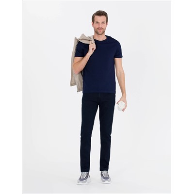 Lacivert Slim Fit Basic Tişört