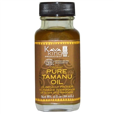 Kava King Products Inc, Органическое чистое масло Таману, 2 жидкие унции (59 мл)