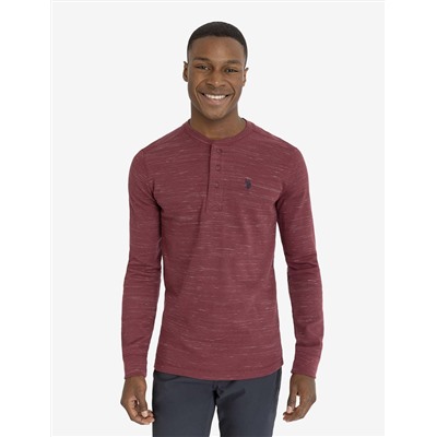 SPACE DYE THERMAL HENLEY