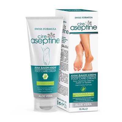 [CIRE ASEPTIN] Крем для ног АЛОЭ ВЕРА Foot Care Cream, 75 мл