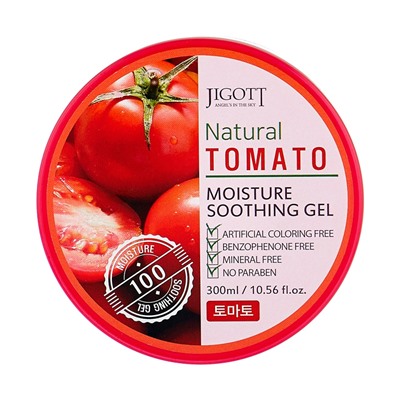 JIGOTT NATURAL TOMATO MOISTURE SOOTHING GEL Увлажняющий успокаивающий гель с экстрактом томата 300мл